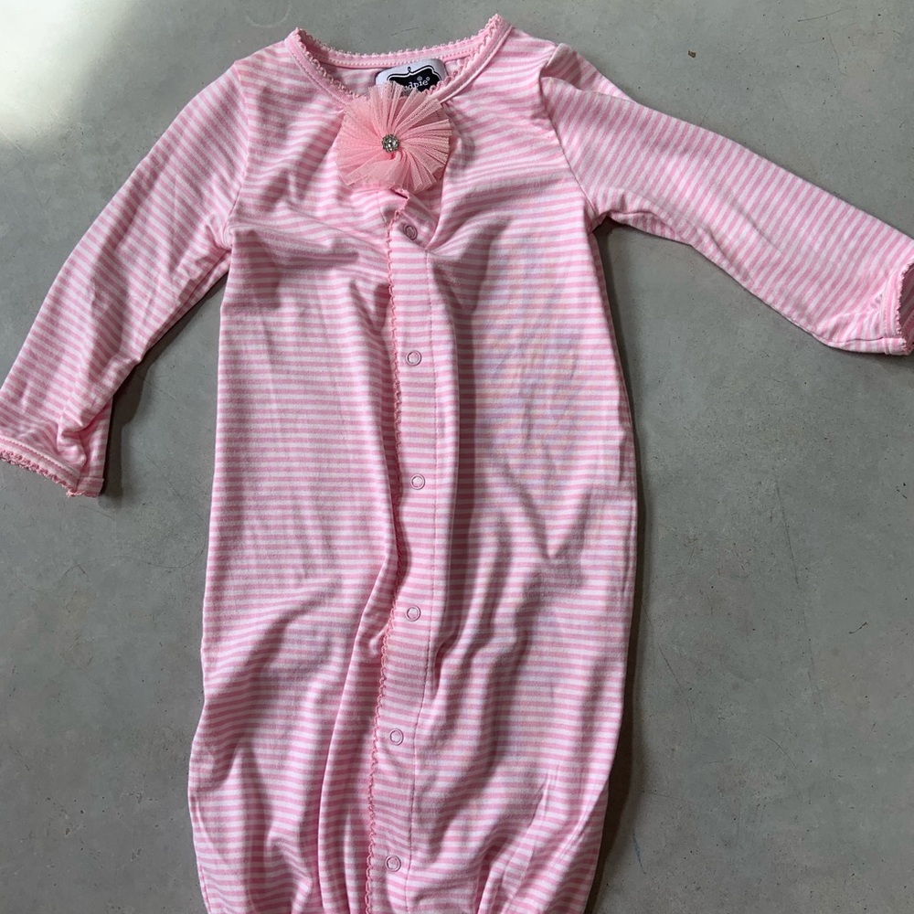 Pink Striped Gown